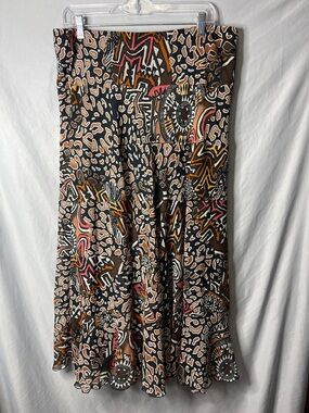 Ruby Rd. Abstract Maxi Skirt